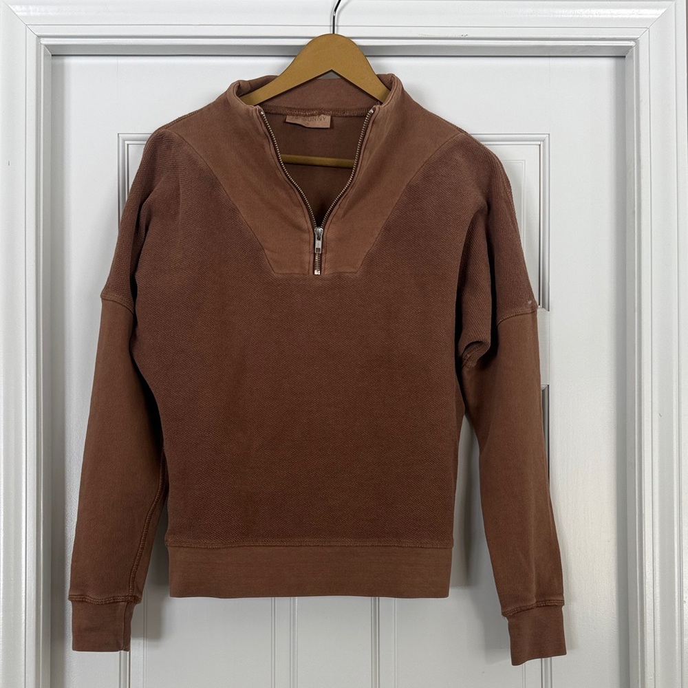 78 & Sunny Women’s Brown/Camel Half-Zip